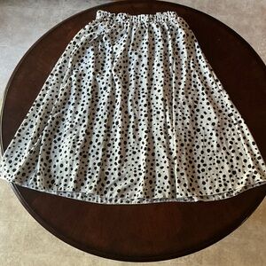 SHEIN Polka Dot Women's Skirt - Black and White
